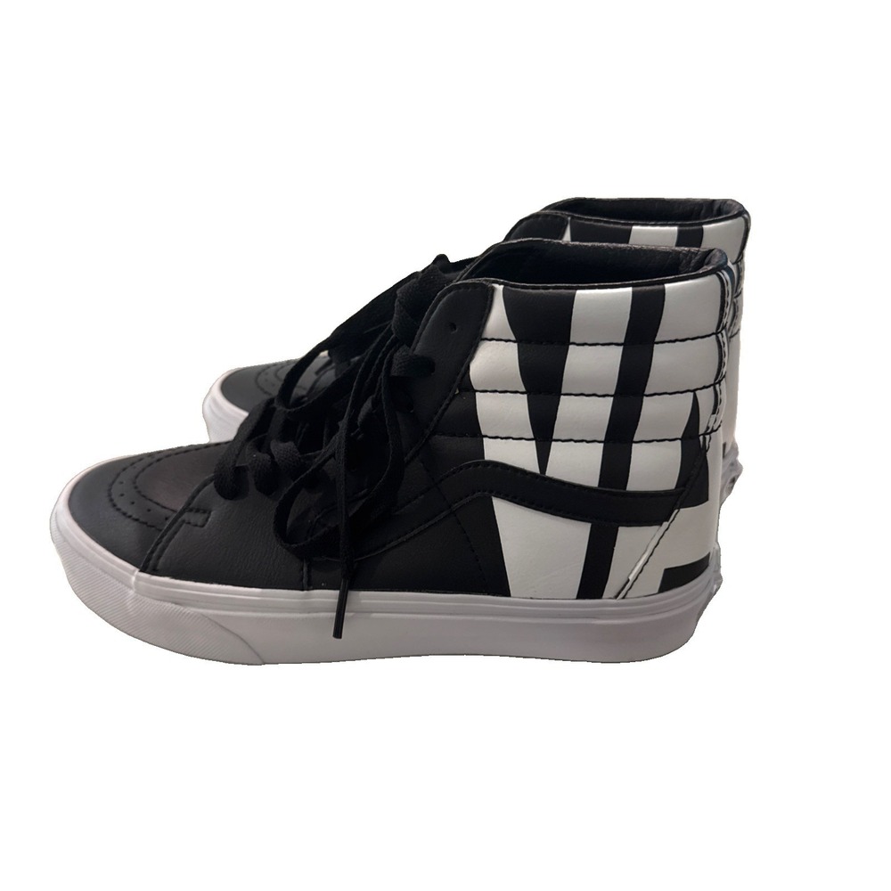 Vans Off The Wall High Toos Woman's 8 Men Size 6.5 500714 Black & White Lace Up